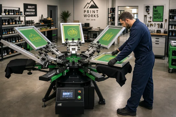 Screen Printing Machine to Print on Fabric